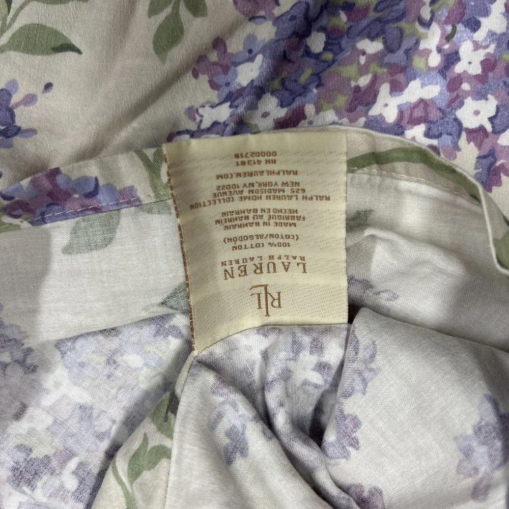 Ralph Lauren Cape‎ Elizabeth King Size Pillow Sham Lilac Purple Case Cotton